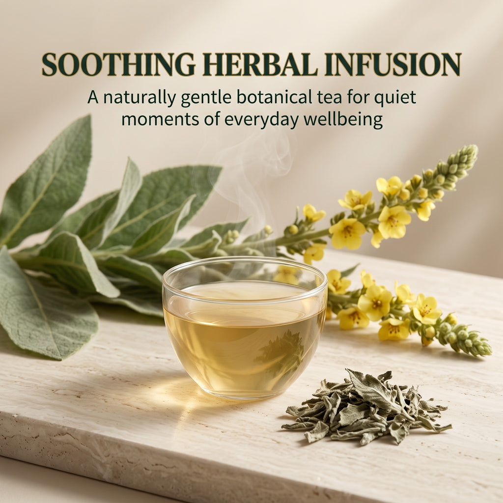 Mullein soothing herbal infusion
