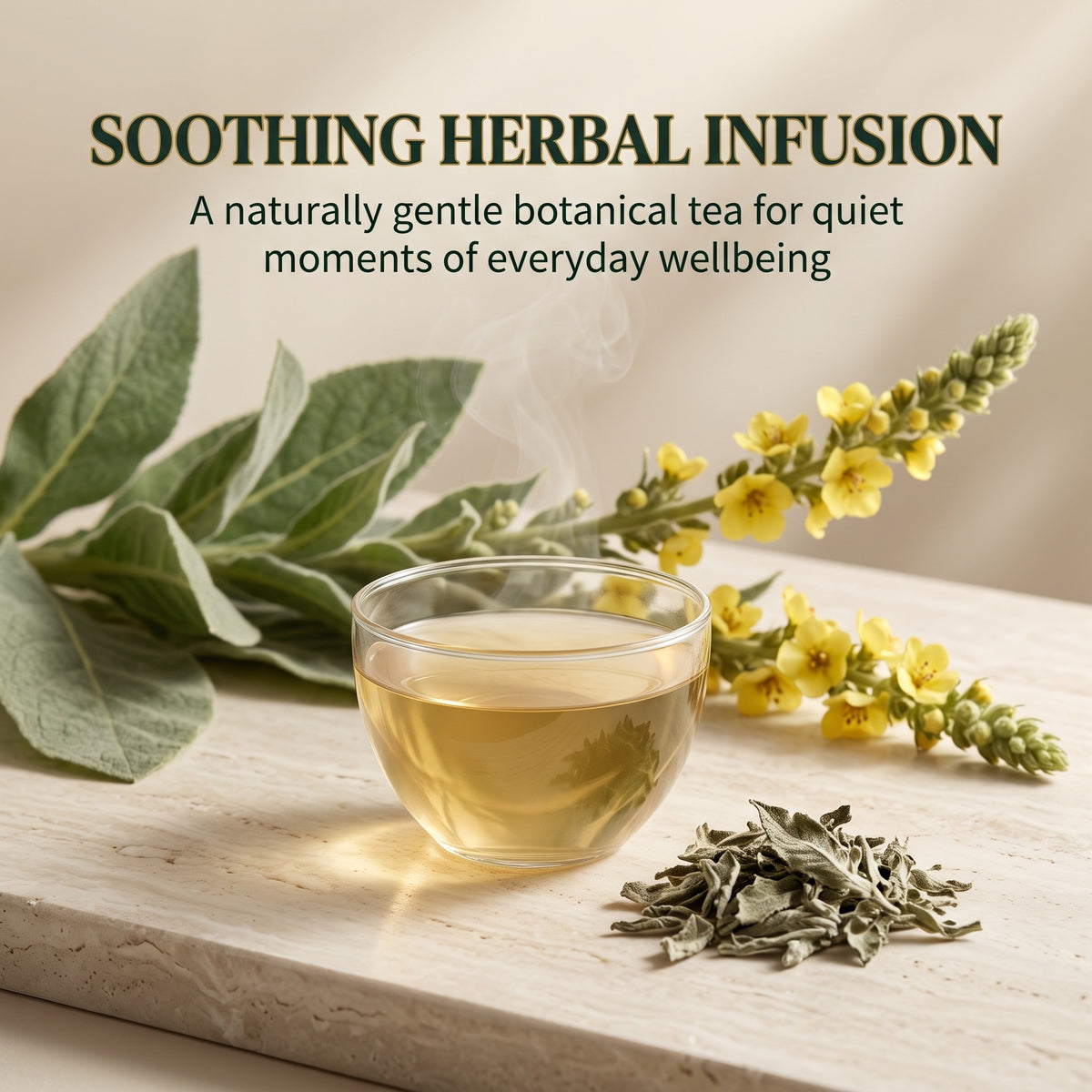 Mullein soothing herbal infusion