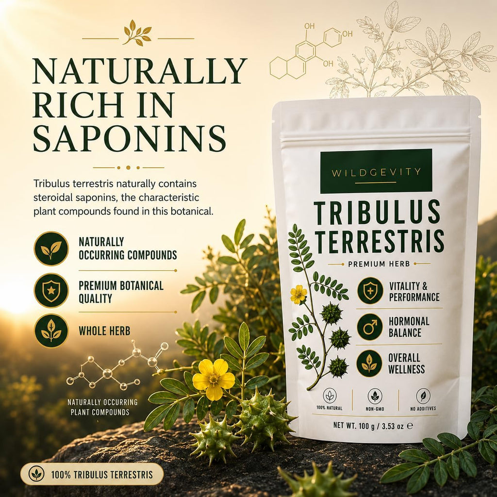 Tribulus Terrestris Herb 100 g | Premium Quality | 100% Pure | Carefully selected and gently processed, packed in a resealable pouch for freshness.