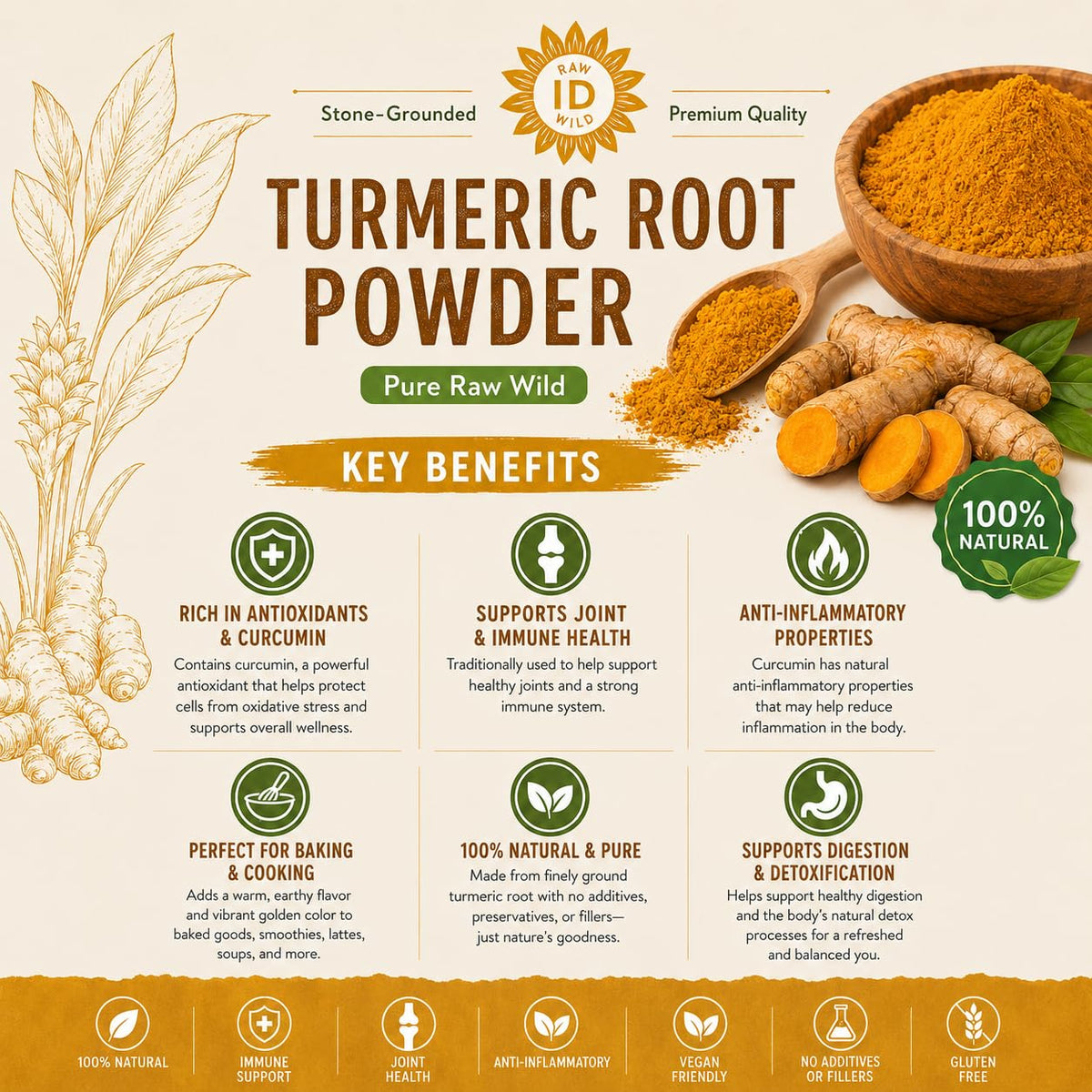 Turmeric Root Powder 100g